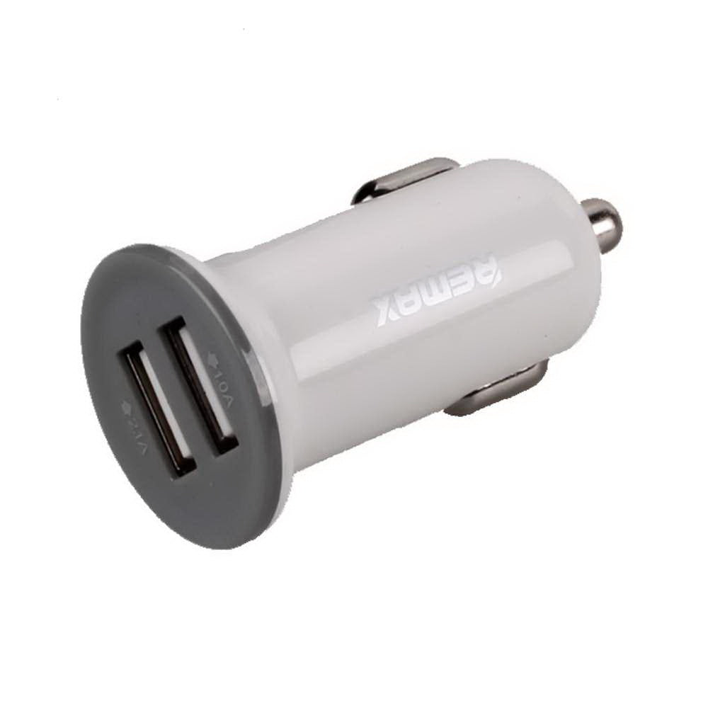 Автомобільний зарядний пристрій Remax RCC-201 Mini (2USB 2.1A) Білий