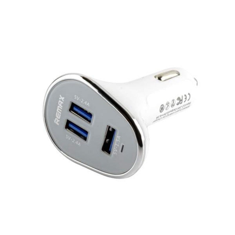 Автомобільне зарядне пристрій Remax RCC302 (3USB 6.3A) White