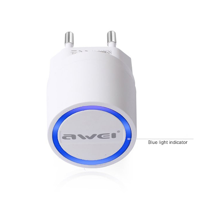 Мережеве зарядне пристрій Awei C-900 (2USB 1.2A) Білий