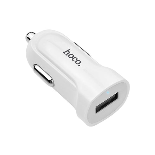 Автомобільне зарядне пристрій Hoco Z2 (1USB 1.5А) Білий