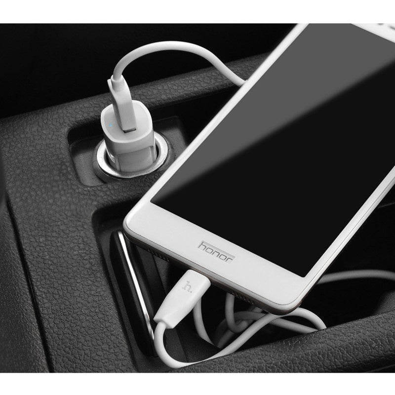 Автомобільне зарядне пристрій Hoco Z2 (1USB 1.5А) Білий