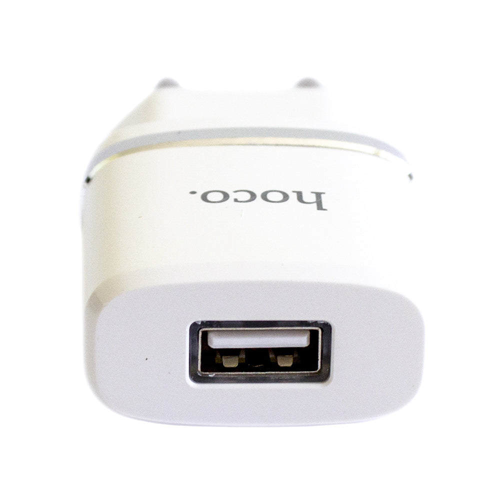 Мережеве зарядне пристрій Hoco C11 (1USB 1A) White