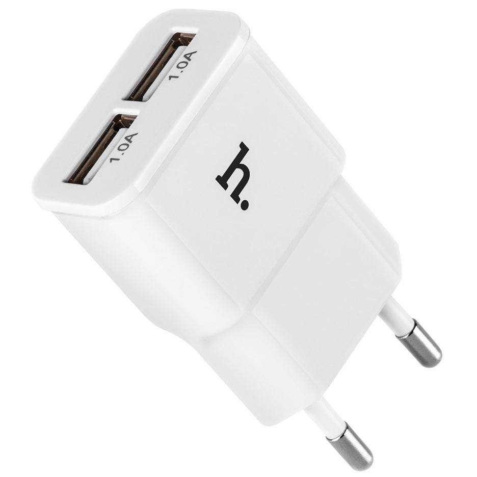 Мережеве зарядне пристрій Hoco UH202 (2USB 2.1А) White