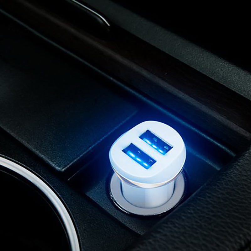Автомобільний зарядний пристрій Hoco Z1 з Lightning USB 2USB 2.1А White