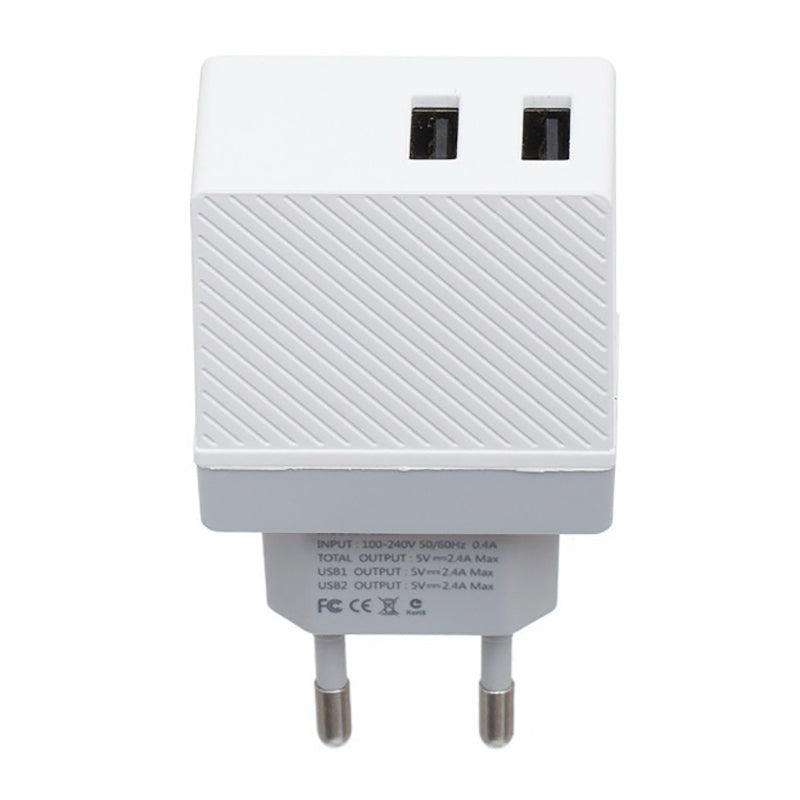 Мережеве зарядне пристрій Hoco C23A HAOKE (2USB 2.4А) White