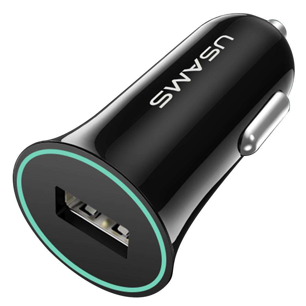 Автомобільний зарядний пристрій Usams US-CC036 (1USB 1.2А) Black