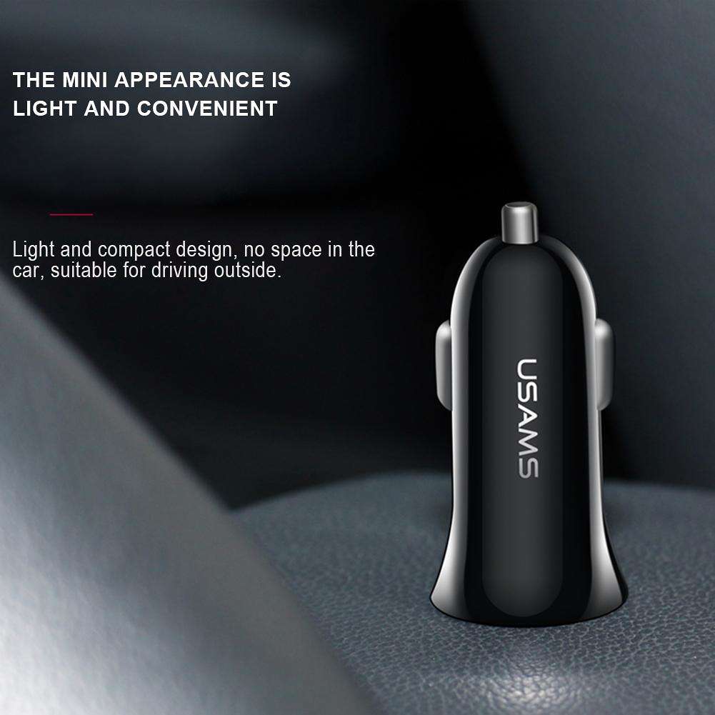 Автомобільний зарядний пристрій Usams US-CC036 (1USB 1.2А) Black