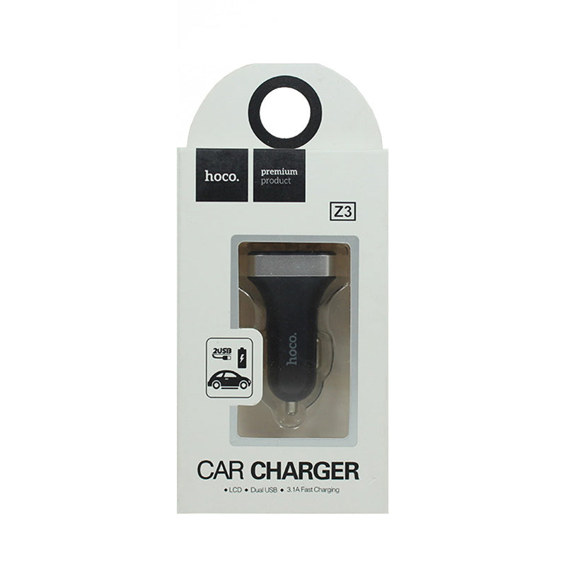 Автомобільний зарядний пристрій Hoco Z3 Fast Charger (2USB 3.1А) Чорний