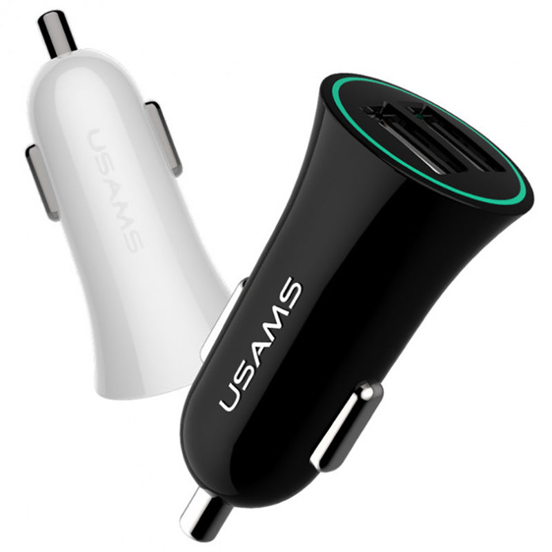 Автомобільний зарядний пристрій Usams US-CC013 (2USB 2.1А) Black