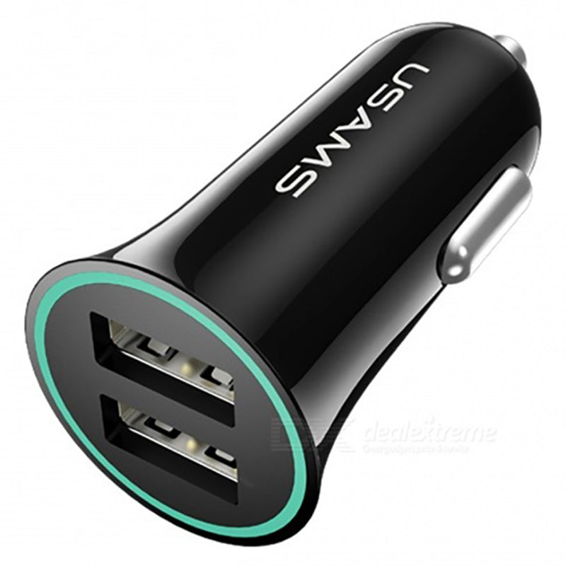 Автомобільний зарядний пристрій Usams US-CC013 (2USB 2.1А) Black