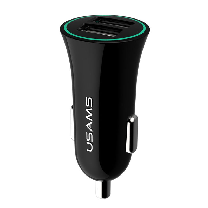 Автомобільний зарядний пристрій Usams US-CC013 (2USB 2.1А) Black