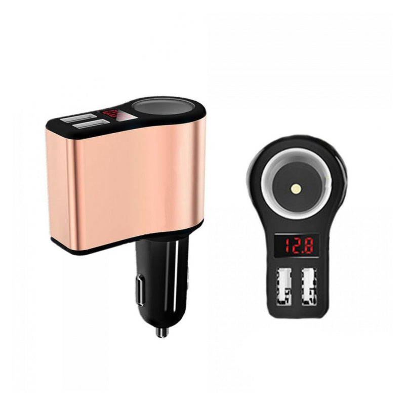 Автомобільний зарядний пристрій Hoco Z10 (2USB 2.1А LCD) Black