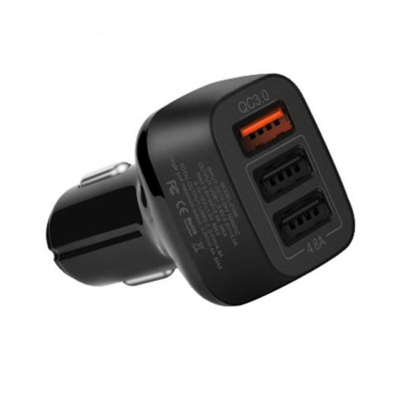 Автомобільне зарядне пристрій Hoco Z15B QC3.0 (3USB 4.8А) Чорний