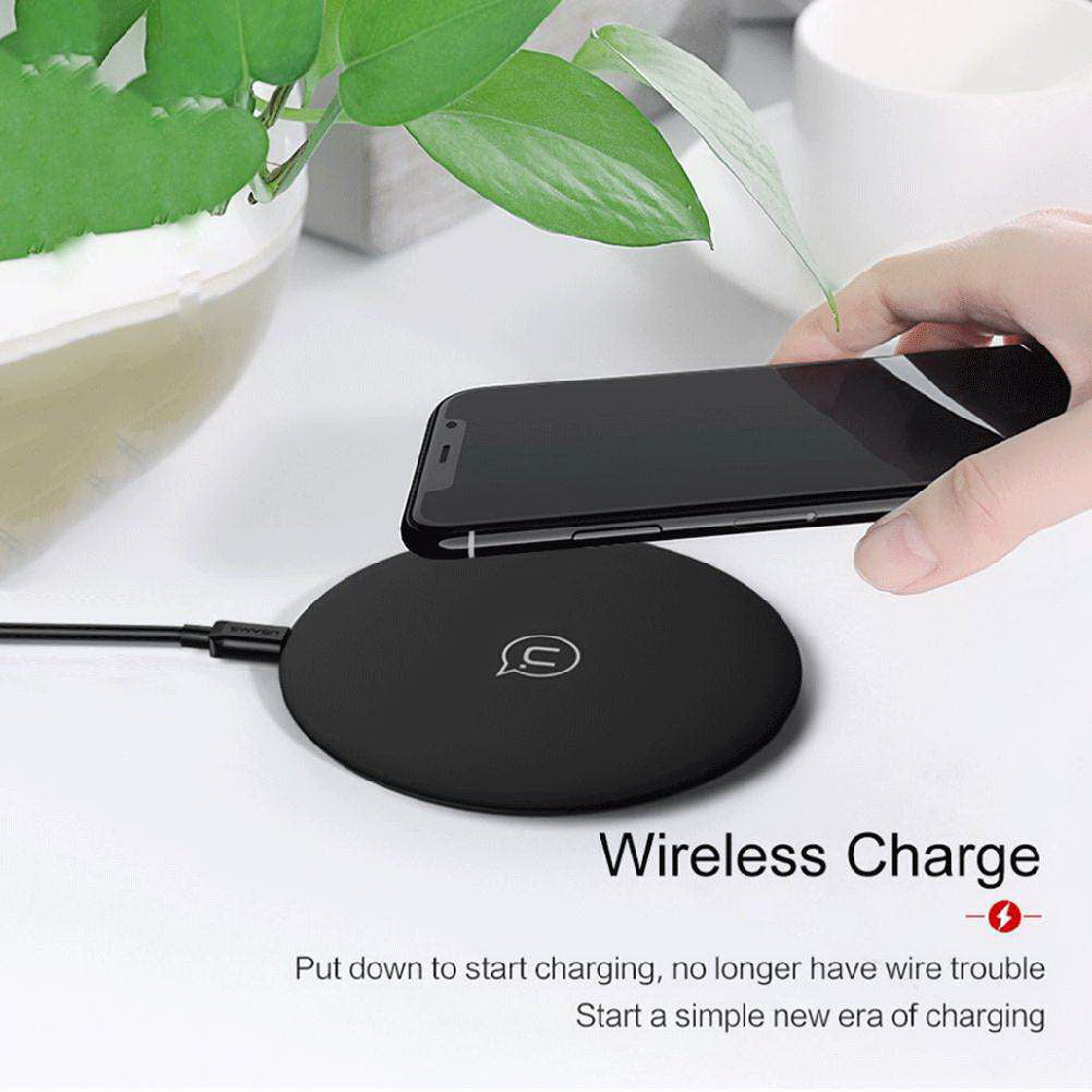 Бездротовий зарядний пристрій Usams US-CD24 Wireless Fast Charging Pad Boswell Series Чорний