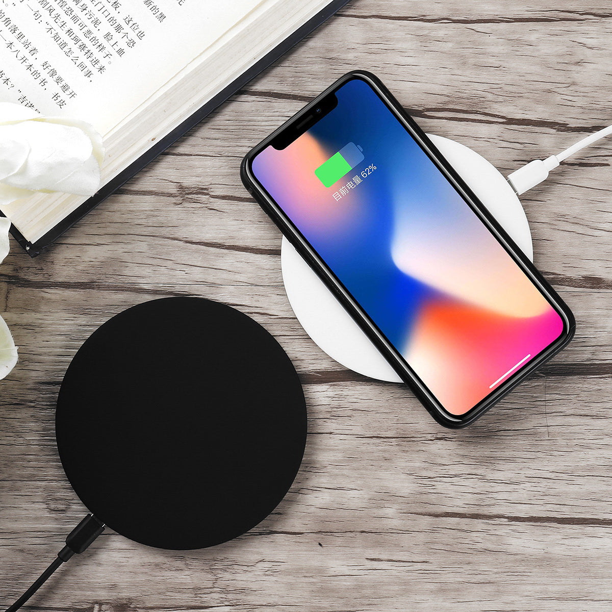 Бездротовий зарядний пристрій Usams US-CD24 Wireless Fast Charging Pad Boswell Series Чорний