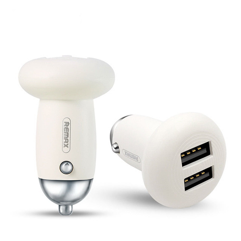 Автомобільний зарядний пристрій Remax Mushroom RCC210 (2USB 2.1A) Білий