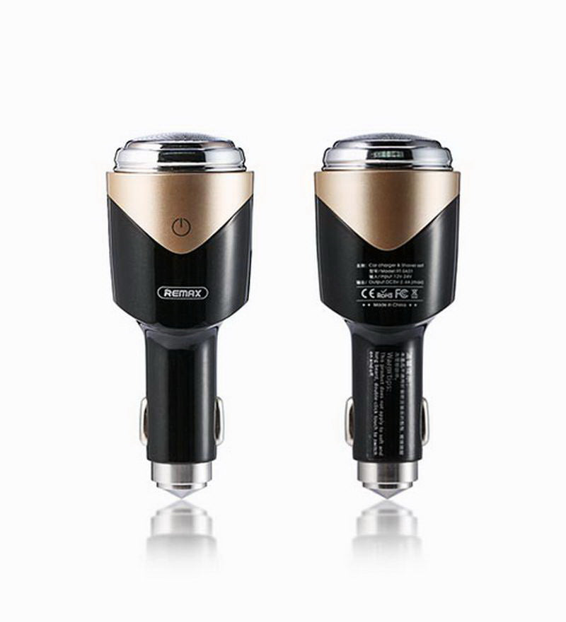 Автомобільний зарядний пристрій Remax 3in1 Safety Hammer RT-SP01 (2USB 2.4А) Срібний