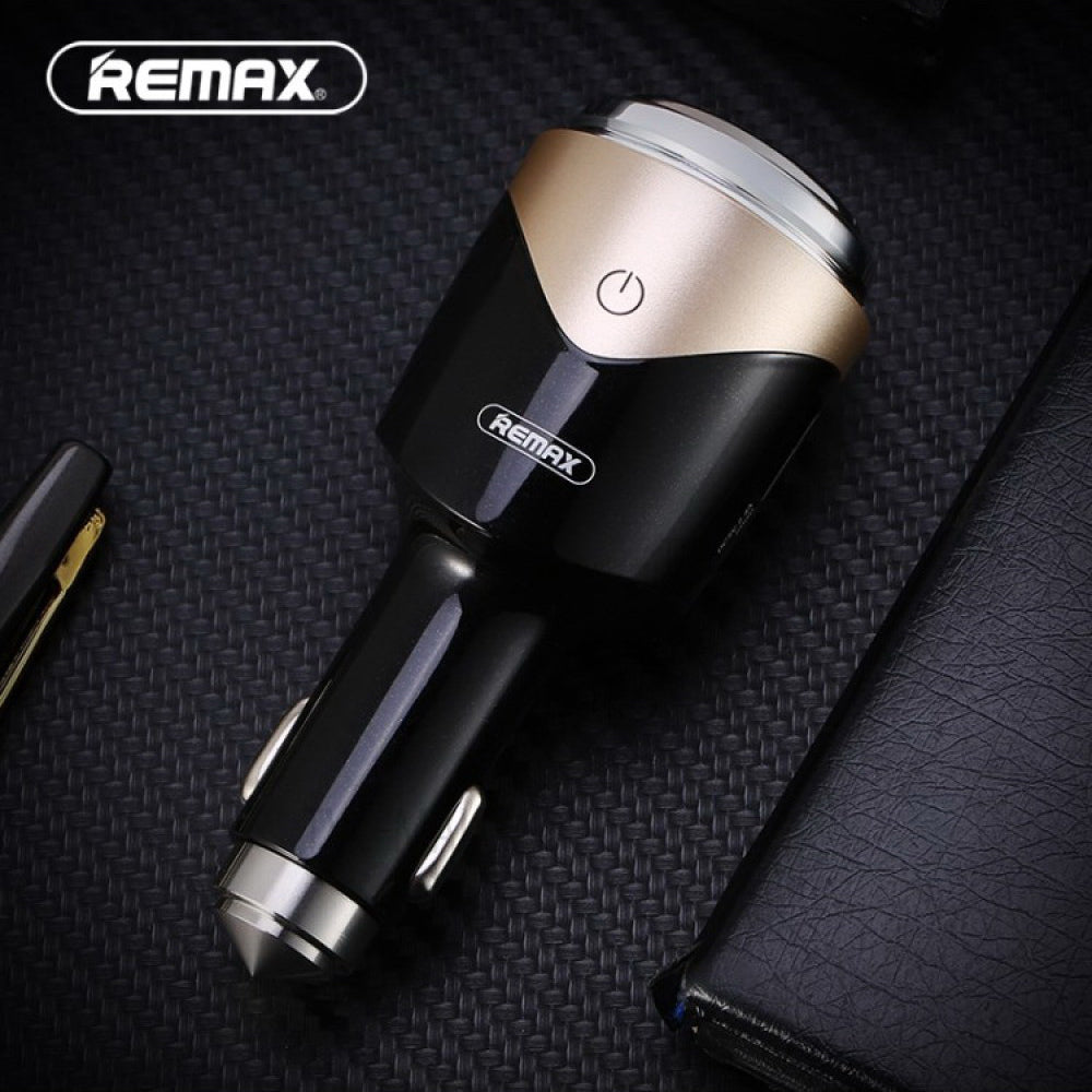 Автомобільний зарядний пристрій Remax 3in1 Safety Hammer RT-SP01 (2USB 2.4А) Срібний
