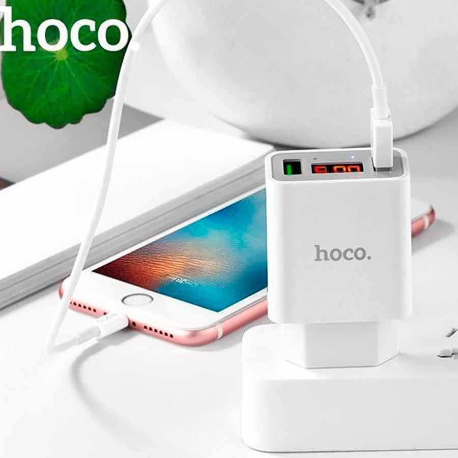 Мережеве зарядне пристрій Hoco C25A (2USB 2.2A) Black