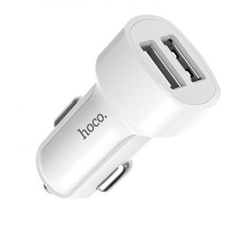 Автомобільний зарядний пристрій Hoco Z2A (2USB 2.4А) Білий