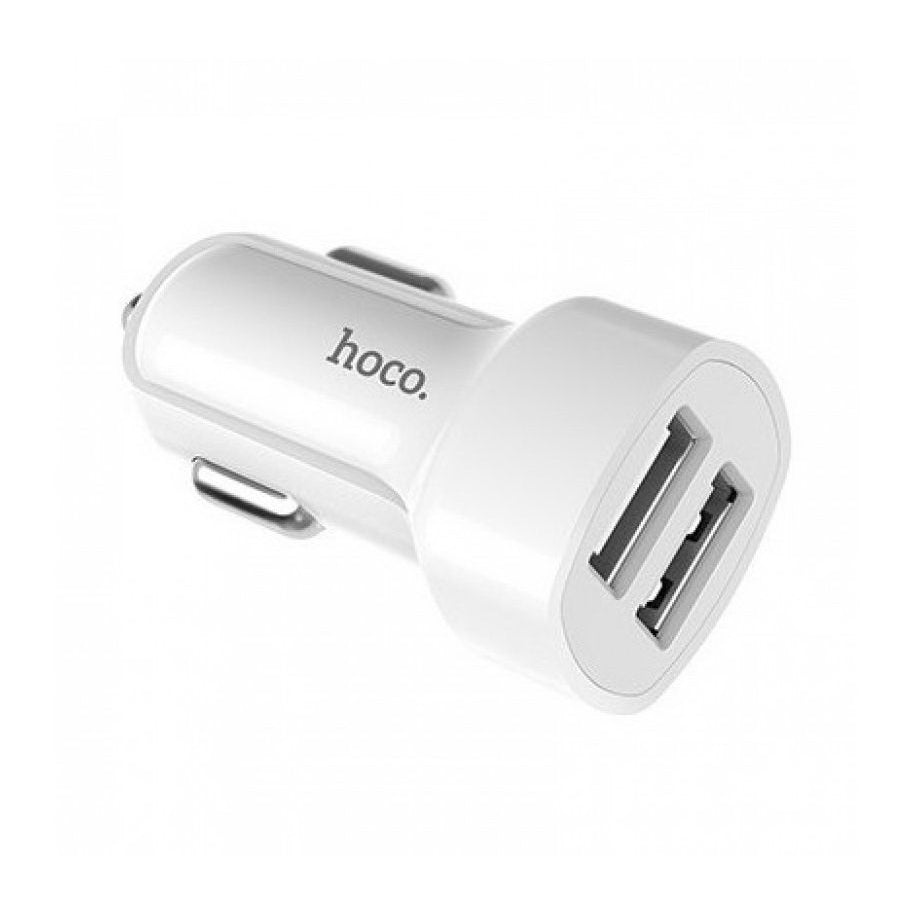Автомобільний зарядний пристрій Hoco Z2A (2USB 2.4А) Білий