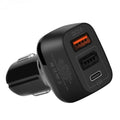 Автомобільне зарядне пристрій Hoco Z15A QC3.0 (2USB+Type-C 4.8А) Чорний