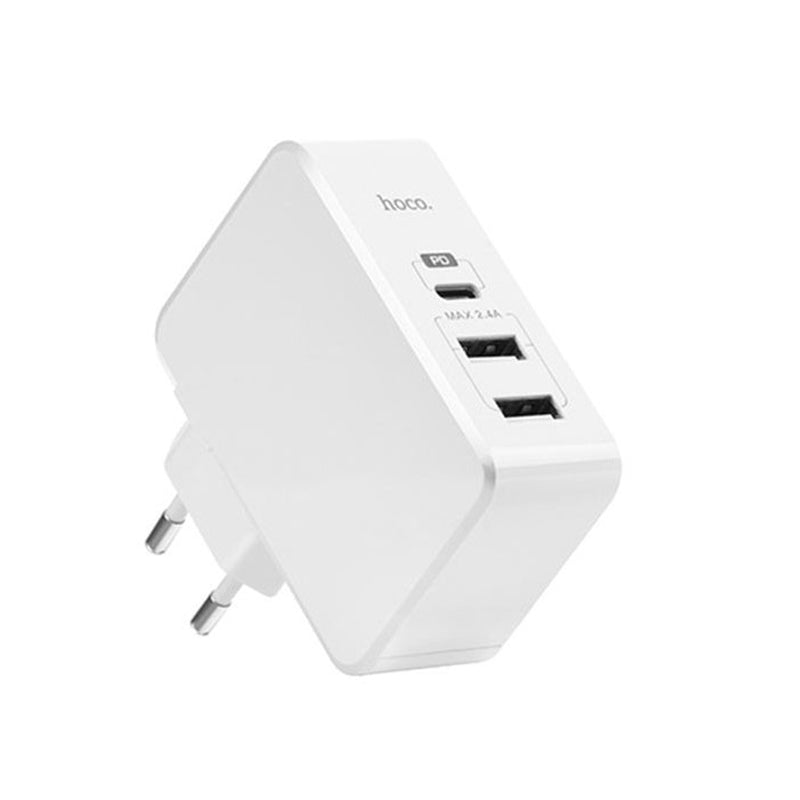 Мережеве зарядне пристрій Hoco C32A Xpress PD (3USB 2.4A) White