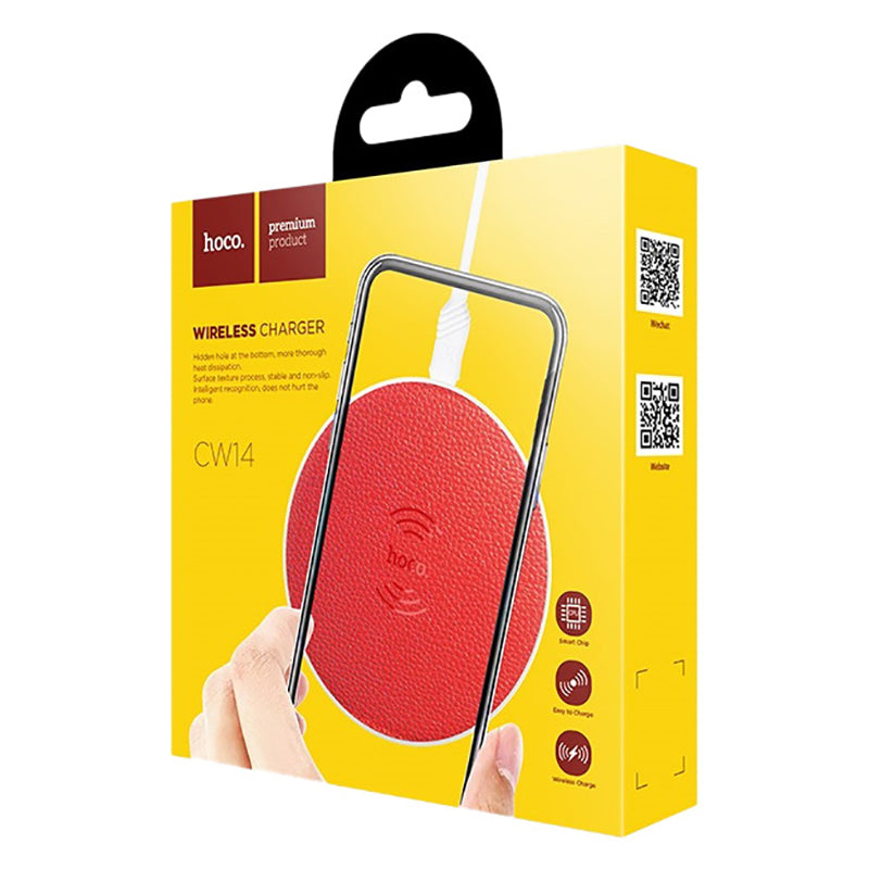 Бездротовий зарядний пристрій Hoco CW14 wireless charger 1A Червоний