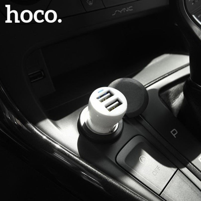 Автомобільне зарядне пристрій Hoco Z21 (2USB 3.4A) Білий