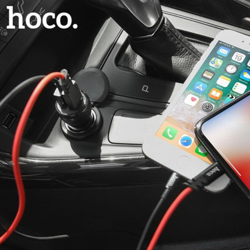 Автомобільне зарядне пристрій Hoco Z21 (2USB 3.4A) Білий