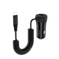 Автомобільний зарядний пристрій Hoco Z21A + Lightning USB Cable (1USB 2.4A) Чорний