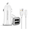 Автомобільний зарядний пристрій Joyroom C-M216 з Micro USB (2USB 3.1А) White