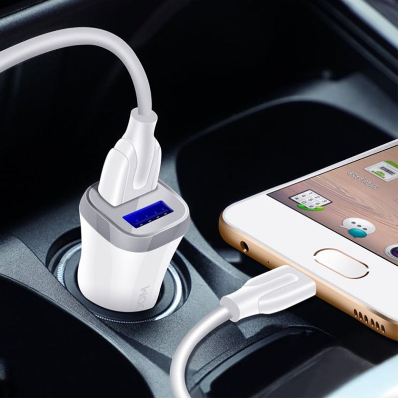 Автомобільний зарядний пристрій Joyroom C-M216 з Micro USB (2USB 3.1А) White