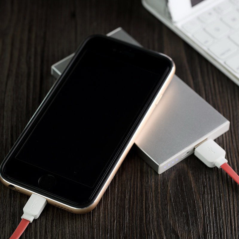 Кабель Rock Lightning Flat Data Cable 1м Red