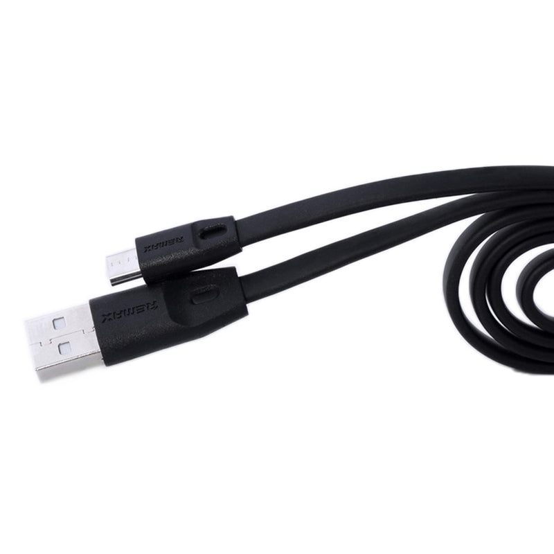 Кабель Remax RC-001m Full Speed MicroUSB Flat 1M Black