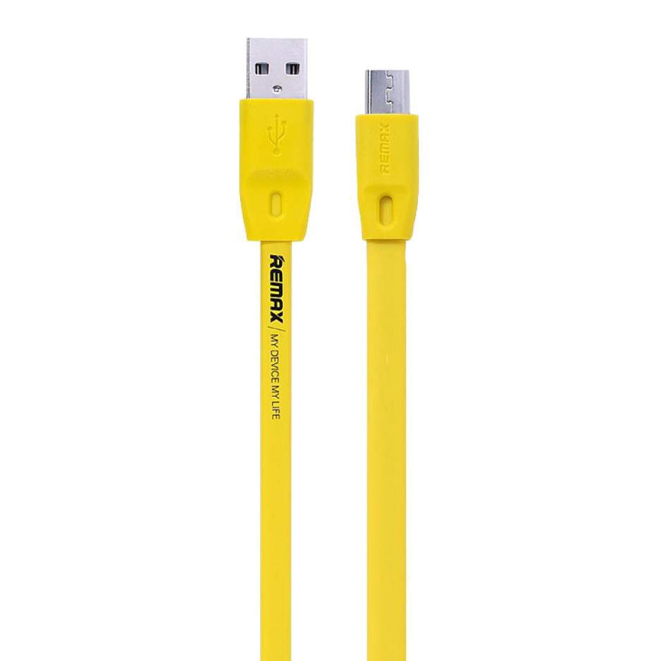 Кабель Remax RC-001m Full Speed MicroUSB Flat 1M Yellow