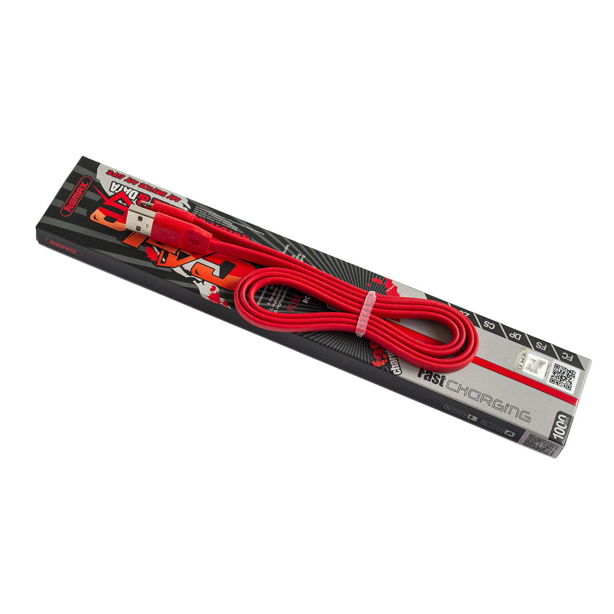 Кабель Remax RC-001m Full Speed MicroUSB Flat 1M Red