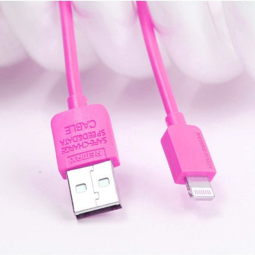 Кабель Remax Light round RC-06i Lightning 1M Pink