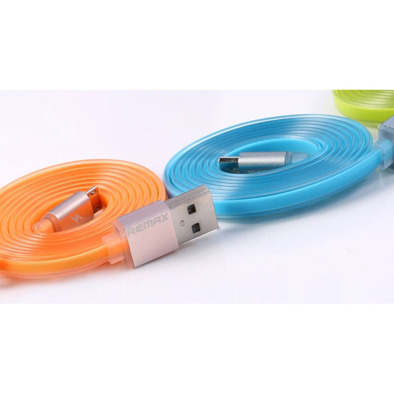 Кабель Remax Colourful Micro-USB flat 005m 1M Синій