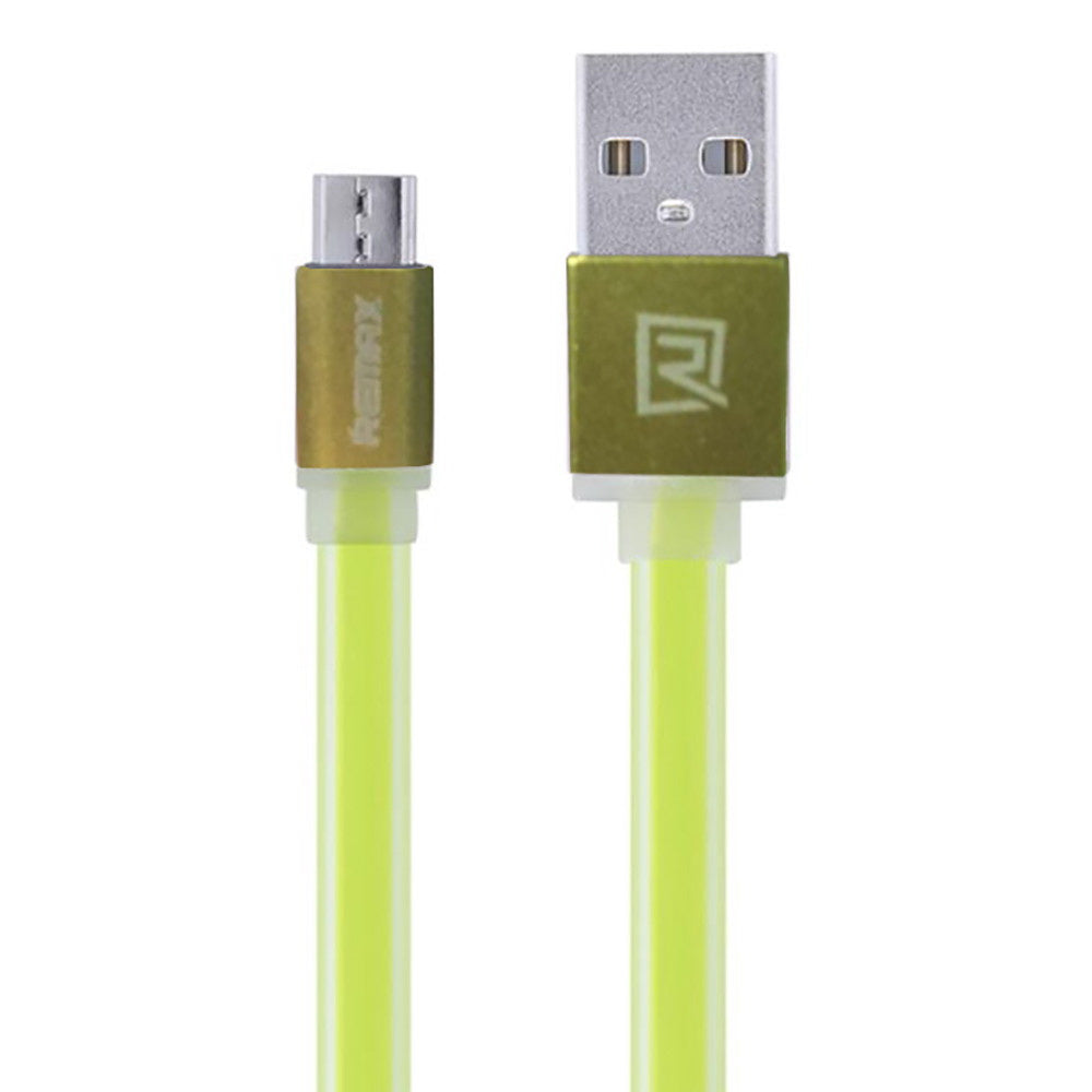 Кабель Remax Colourful Micro-USB flat 005m 1M Зелений