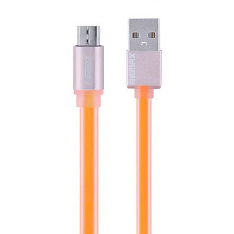 Кабель Remax Colourful Micro-USB flat 005m 1M Помаранчевий