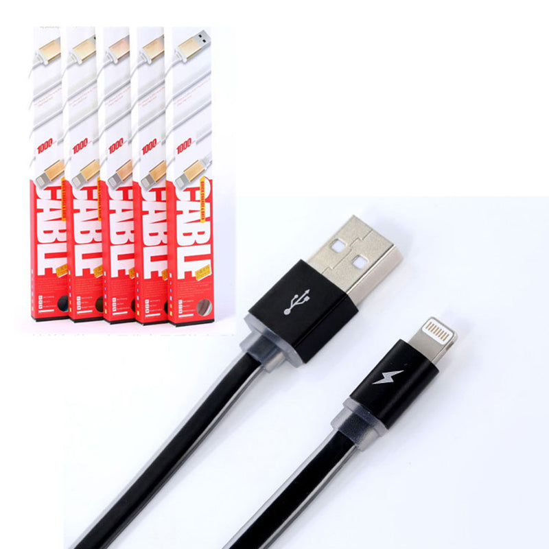 Кабель Remax Colourful Lightning flat 005i Black