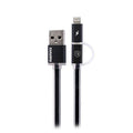 Кабель 2-in-1 Remax Aurora RC-020t Micro-USB+Lightning Чорний