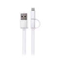 Кабель 2-in-1 Remax Aurora RC-020t Micro-USB+Lightning Сріблястий