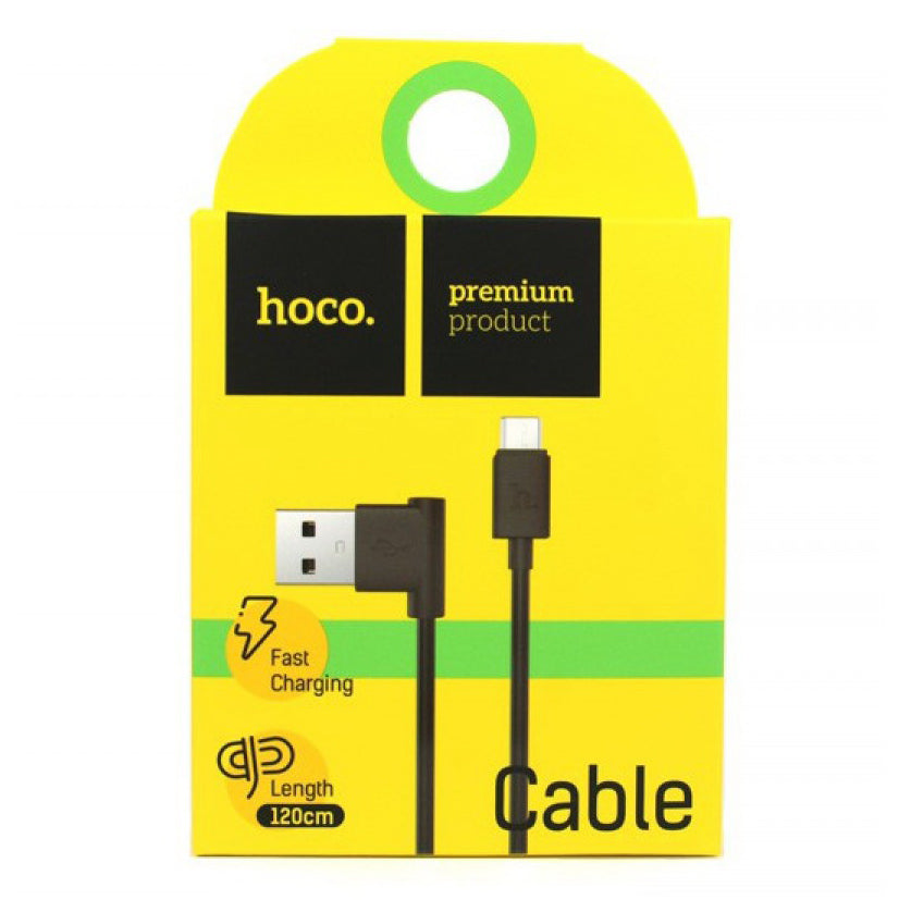 Кабель Hoco UPM10 L SHARE microUSB-USB 1.2M 2.1A Black