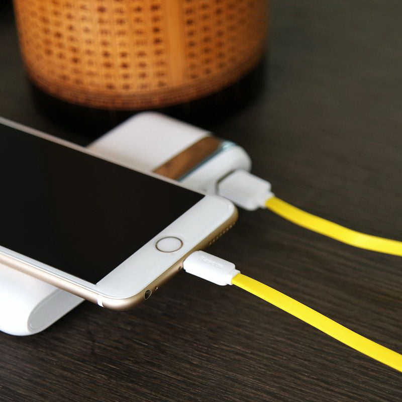 Кабель Baseus String Lightning 1M Жовтий+Білий