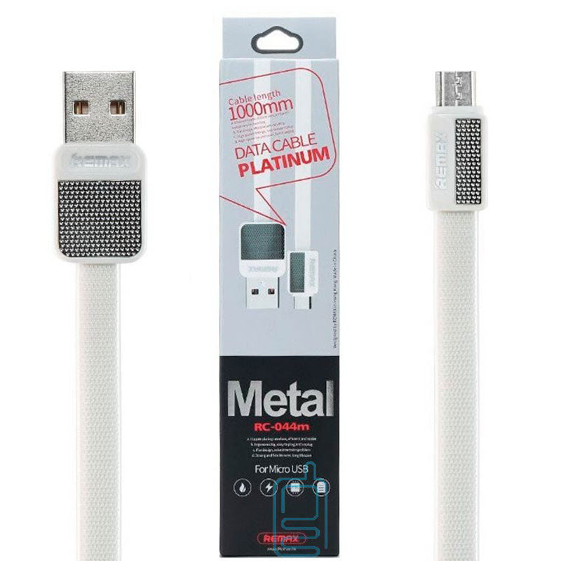 Кабель синхронізації Remax Platinum RC-044m MicroUSB 1 м White