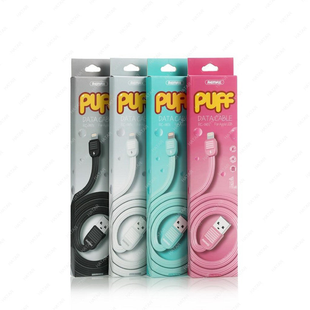 Кабель Remax Puff RC-045i Lightning 1м Pink