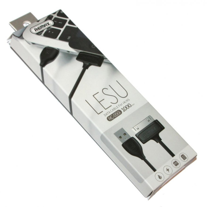 Кабель Remax Lesu для iPhone 4 RC-050i Black