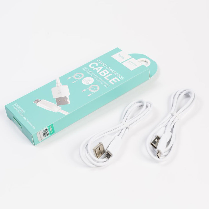 Кабель USB Hoco X1 microUSB 1m Білий